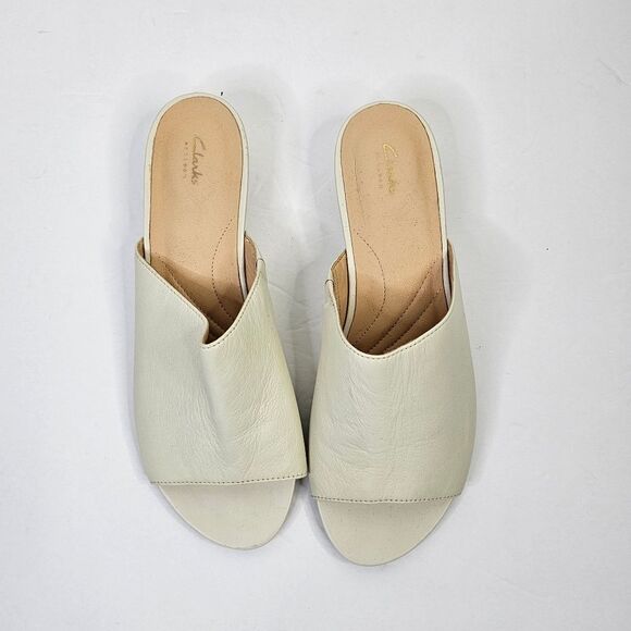 Clark White Mena Rose Mule Sandals - Picture 9 of 9